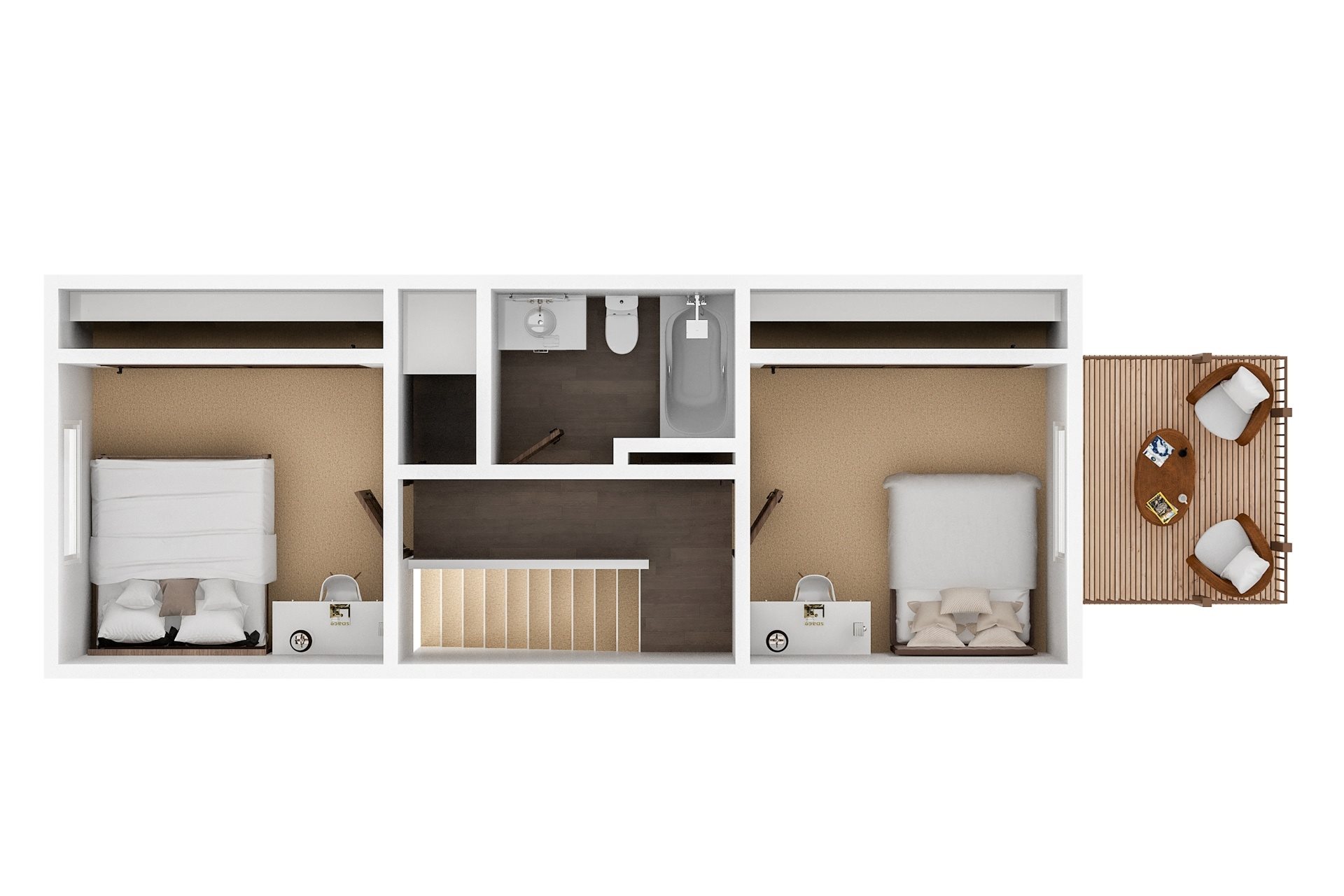 Two Bedroom Townhome floor plan